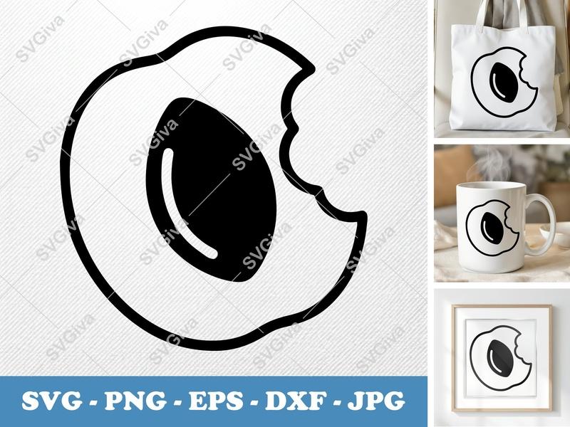 Apricot Partially Eaten SVG PNG DXF EPS | Fruit Cut File Cricut Silhouette