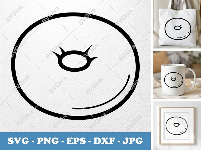 Bagel Outline SVG | Modern Clean Design, PNG EPS DXF for Cricut, Silhouette | Food Clip Art, Bakery Cut File