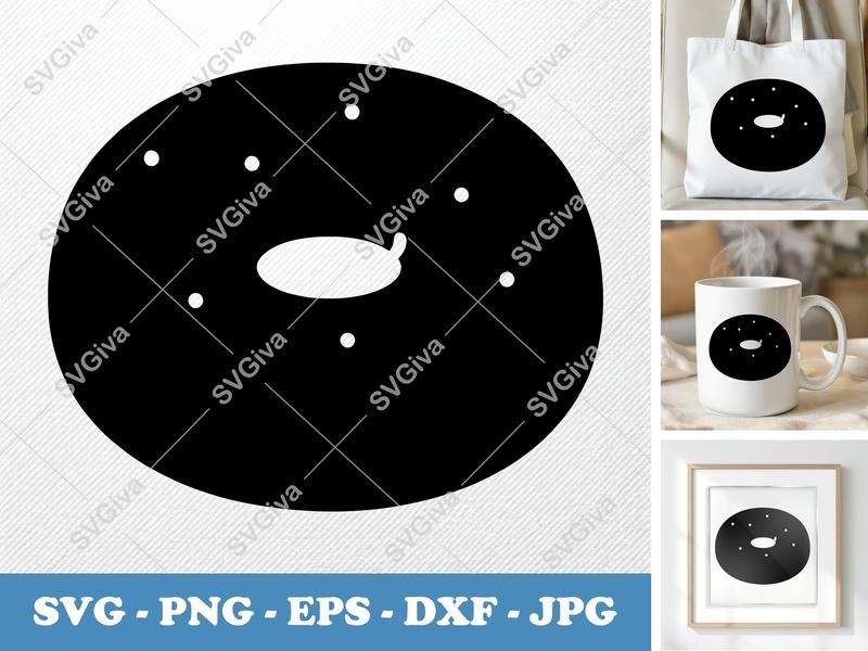 Bagel SVG | Food Fresh Cut File PNG DXF EPS for Cricut Silhouette Projects