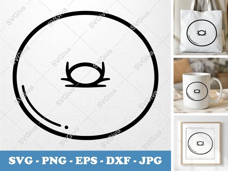 Bagel SVG | Modern Clean Line Art Bagel Design | PNG EPS DXF for Cricut & Silhouette | Food Icon Vector