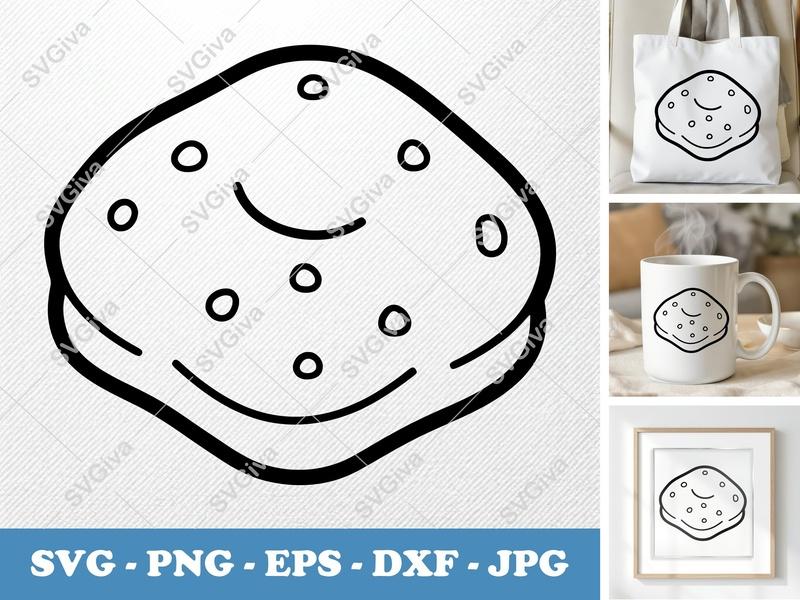 Beignet Fresh SVG | Rounded Body Friendly Design | Bean-Shaped Forms | PNG DXF EPS | Cricut Silhouette