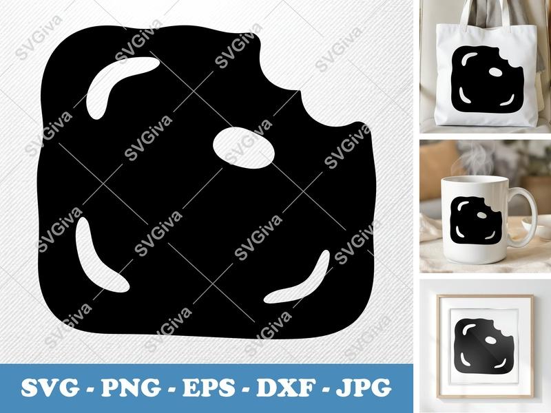 Bitten Brownie SVG for Cricut & Silhouette | Dessert PNG, DXF, EPS Cut File | Foodie Craft Design