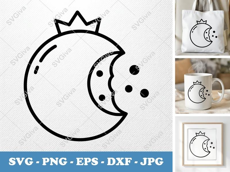 Blueberries SVG, Funny Bite Mark Berry PNG, EPS, DXF Cut File for Cricut & Silhouette, Fruit Outline Clipart, Modern Design