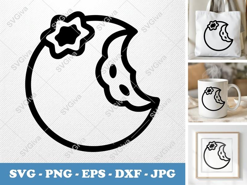 Blueberries SVG | Modern Berry Outline | Fruit Bite | PNG EPS DXF | Cricut Silhouette Cut File
