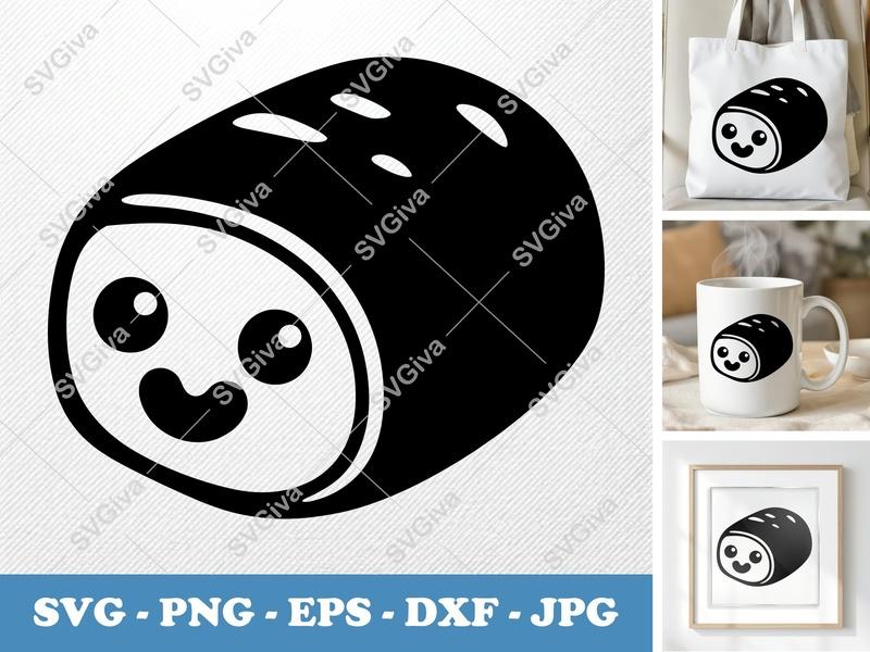 Breakfast Burrito SVG, Cute Kawaii Food PNG EPS DXF | Modern Cartoon Breakfast Clipart for Cricut, Silhouette