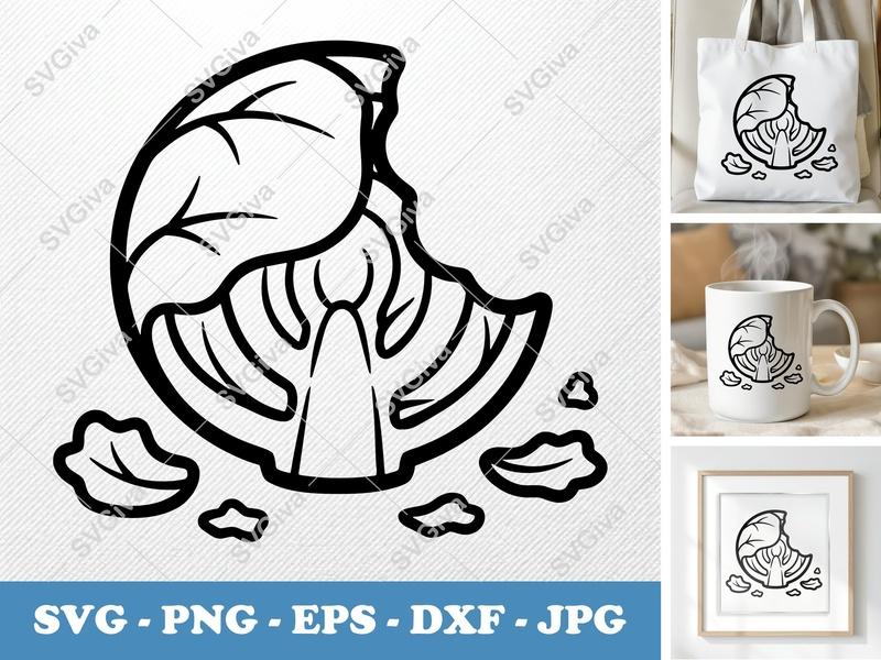 Brussels Sprouts Partially Eaten SVG | Puffy Soft Shapes | SVG PNG DXF EPS | Cricut Silhouette File