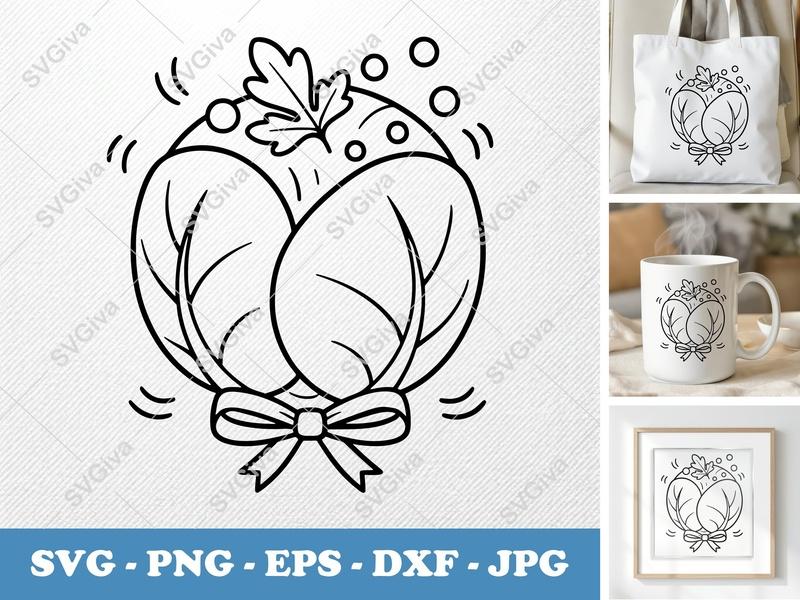 Brussels Sprouts SVG, Modern Clean Design, Foodie Vegetable PNG EPS DXF for Cricut | Silhouette Cut File