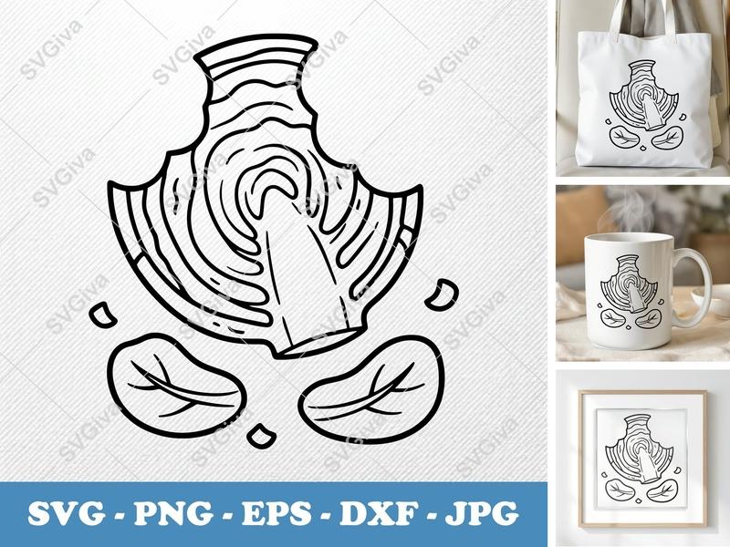 Brussels Sprouts SVG, Modern Clean Line Art Vegetable, Food Cut File, PNG EPS DXF for Cricut Silhouette, Kitchen Decor