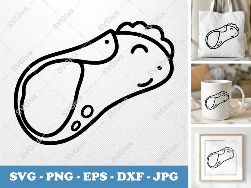 Cannoli SVG | Minimalist Vector Cut File | Simple Kitchen Design | PNG DXF EPS for Cricut Silhouette