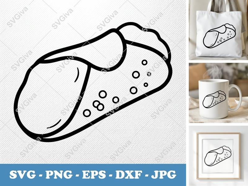 Cannoli SVG, Modern Clean Design, Italian Dessert Cut File, SVG PNG EPS DXF for Cricut & Silhouette, Bakery Clipart