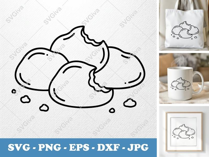 Cheese Curds Partially Eaten SVG | Puffy Pillow Soft Shapes | PNG DXF EPS | Cricut Silhouette Kitchen Food