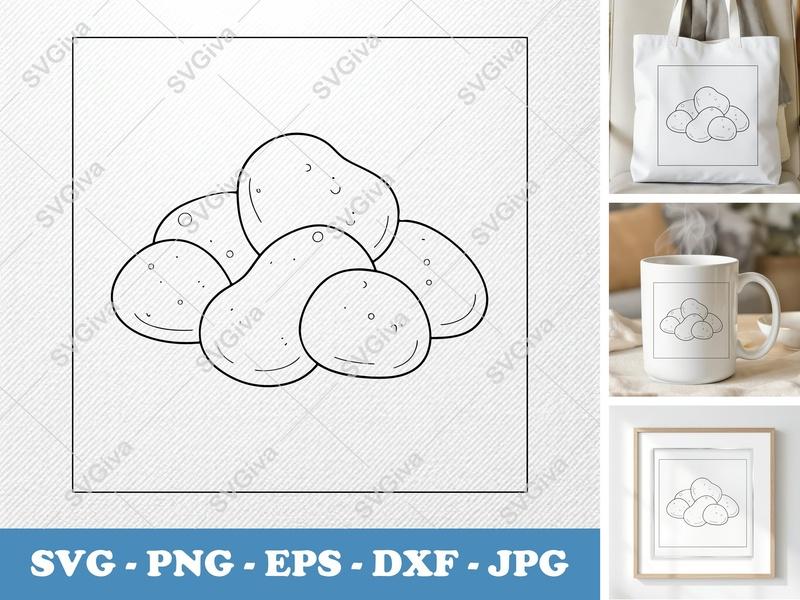 Cheese Curds SVG | Friendly Bean-Shaped Forms | PNG DXF EPS | Cricut Silhouette Cut File