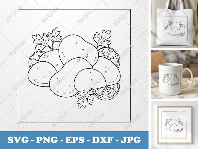 Cheese Curds SVG | Modern Clean Design | Food Clipart PNG EPS DXF for Cricut Silhouette