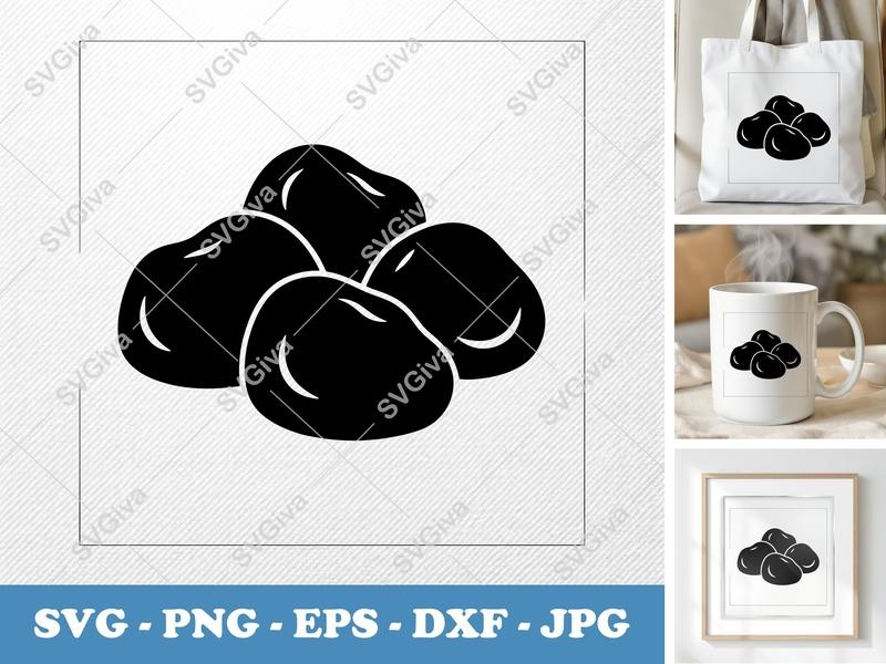 Cheese Curds SVG | Modern Food Icon, Simple Snack Clipart | PNG EPS DXF for Cricut & Silhouette