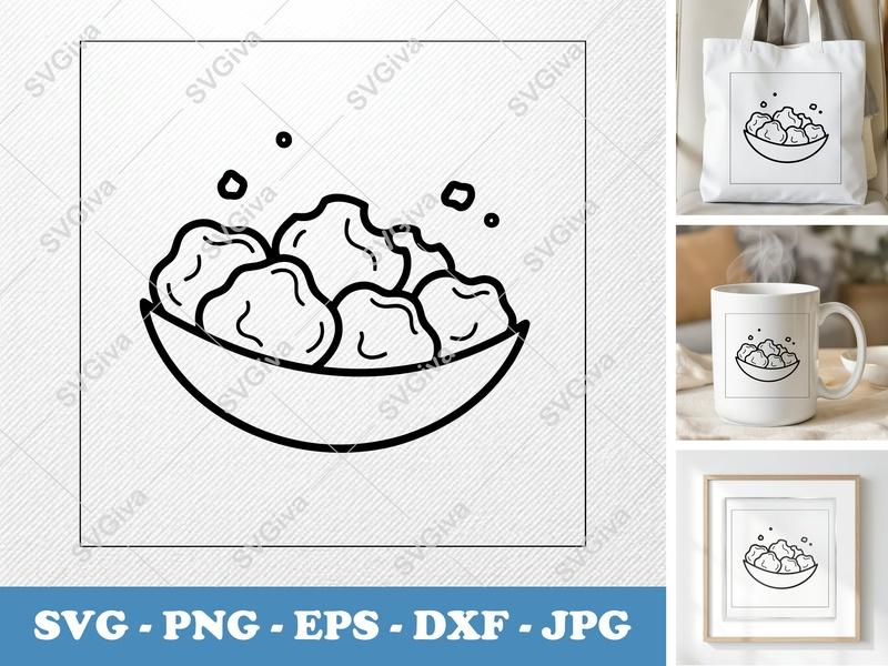 Cheese Curds SVG PNG DXF EPS | Food Snack Cut File for Cricut Silhouette | Kitchen Decor Vector