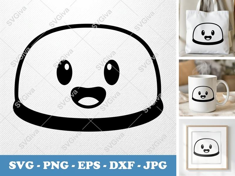 Cheesecake Kawaii SVG | Cute Food PNG EPS DXF | Happy Dessert Cricut Silhouette Cut File