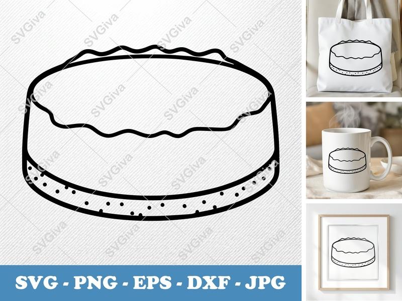 Cheesecake SVG, Fresh Friendly Bean-Shaped Forms, PNG DXF EPS | Cricut Silhouette File