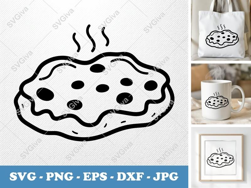 Chicken Parmesan SVG, Hot Food Cut File, Modern Kitchen Clipart, PNG EPS DXF for Cricut | Silhouette