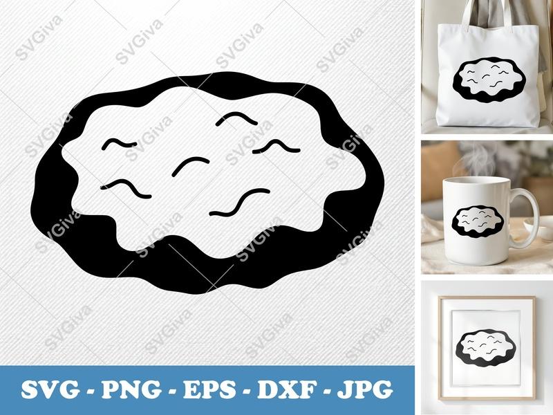 Chicken Parmesan SVG, Modern Clean Design, Food Outline Cut File, PNG EPS DXF for Cricut & Silhouette, Kitchen Decor