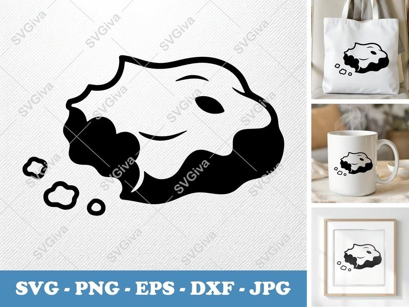 Chicken Parmesan SVG | Partially Eaten Pillow Soft Design | PNG DXF EPS | Cricut Silhouette Food Cut File