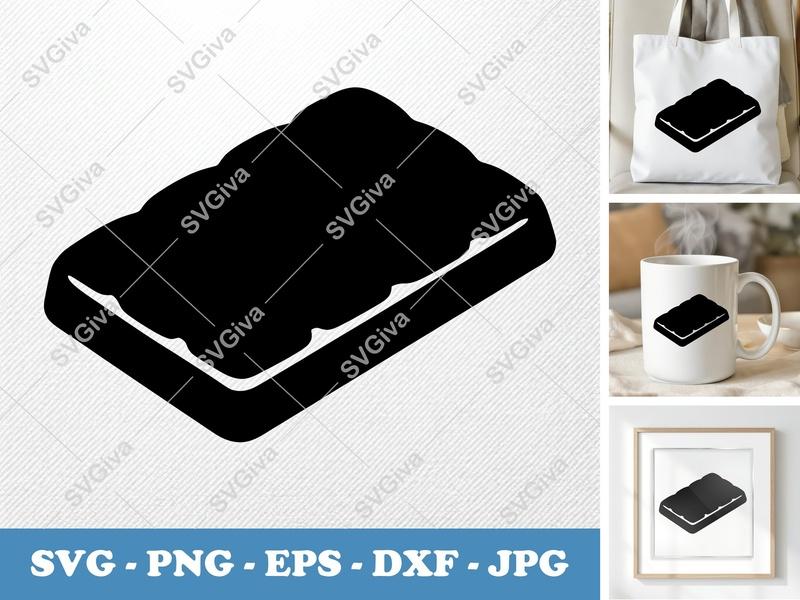 Chocolate Bar SVG | Solid Sweet Treat Food Clip Art | PNG EPS DXF for Cricut & Silhouette, Modern Candy Vector Cut File