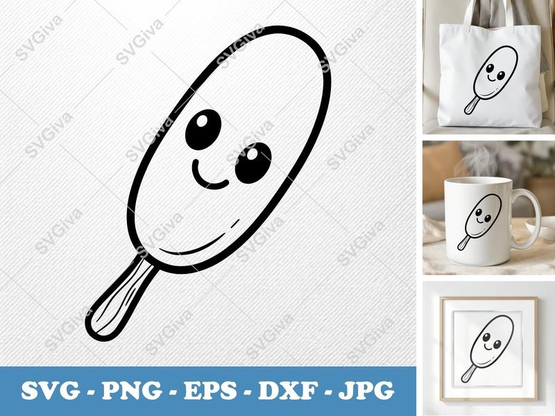 Corn Dog with Smiling Face SVG PNG DXF EPS | Cricut Silhouette Cut File Food Snack