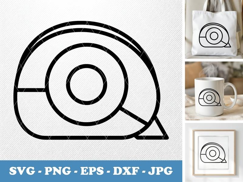 Correction Tape in side view profile SVG Outline Icon | Bold Line Art | PNG EPS DXF | Cricut Silhouette File