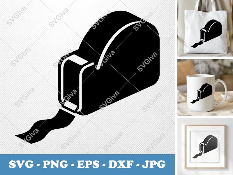 Correction Tape SVG | Modern Clean Design, Black Icon, PNG EPS DXF Cut File for Cricut Silhouette
