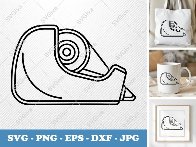 Correction Tape SVG | Modern Clean Line Art | PNG EPS DXF Files for Cricut & Silhouette | School Office Supplies Clipart
