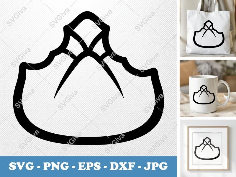 Crab Rangoon Partially Eaten SVG | Puffy Pillow Soft Design | PNG DXF EPS | Cricut Silhouette File