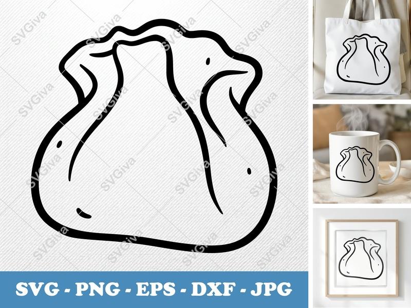 Crab Rangoon SVG | Food Cut File EPS PNG DXF Cricut Silhouette