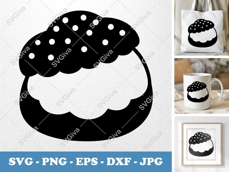 Cream Puff SVG | Puffy Shapes, Pillow-Soft Design | PNG DXF EPS | Cricut Silhouette | Bakery Sweet Treat