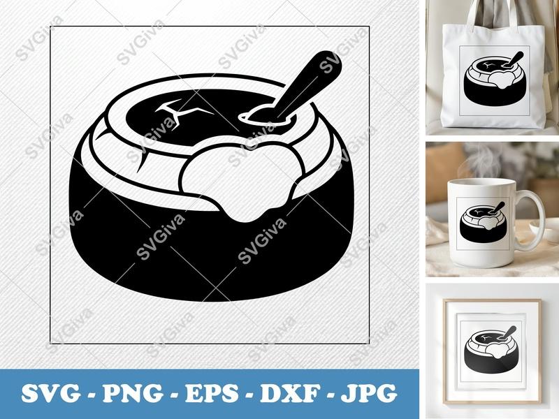 Crème Brûlée Partially Eaten SVG PNG DXF EPS | Dessert Cut File Cricut Silhouette