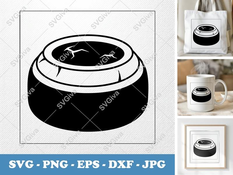 Crème Brûlée SVG PNG DXF EPS | Dessert Food Cut File Cricut Silhouette Kitchen Vector