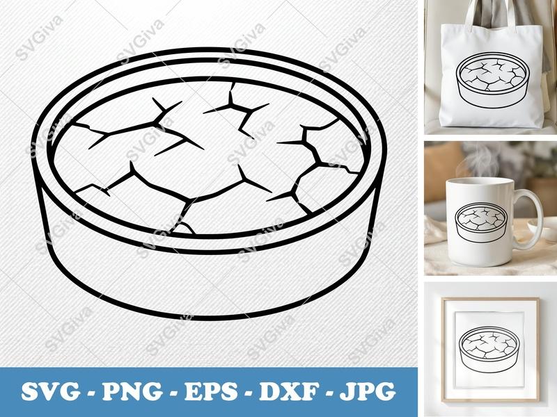 Crème Brûlée SVG | Simple Minimalist Cut File | PNG DXF EPS | Cricut Silhouette Kitchen Desserts