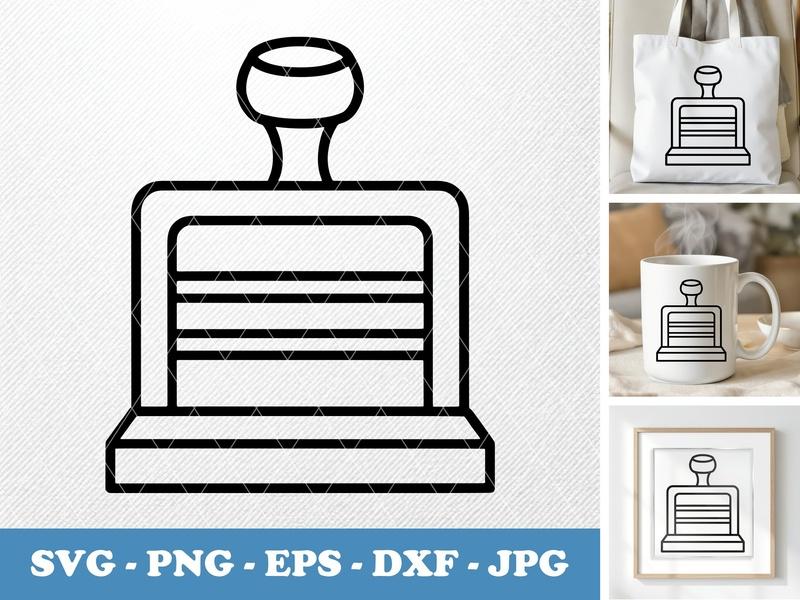Date Stamp classic svg icon | Double Outline, Office Decor, Craft File, SVG PNG EPS DXF for Cricut, Silhouette