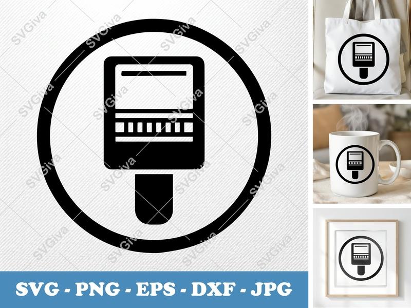 Date Stamp SVG | Modern Clean Design | PNG EPS DXF | Cricut Silhouette Cut File, Office Supplies Vector