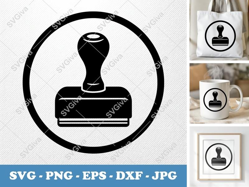Date Stamp SVG | Modern Clean Design | PNG EPS DXF | Cricut Silhouette File | Business Office Supply Icon
