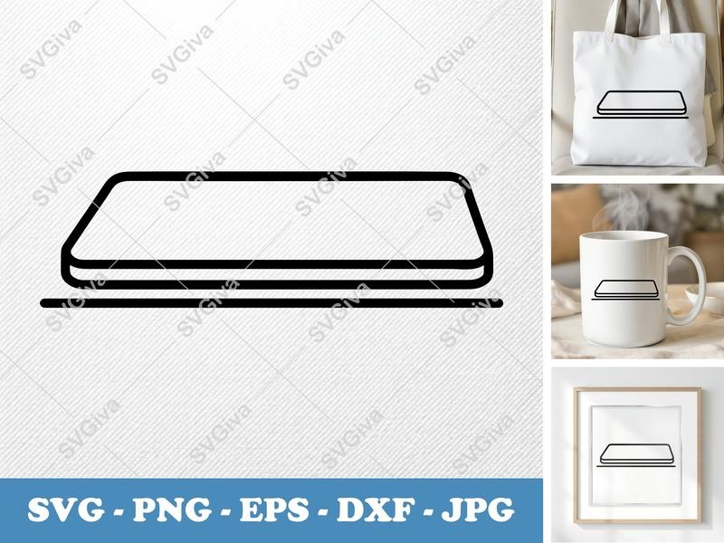 Desk Pad SVG | Modern Minimalist Desk Mat Outline | PNG EPS DXF | Cricut Silhouette Cut File
