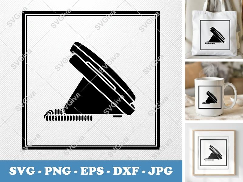 Desk Phone SVG | Modern Clean Design, Landline Icon, Clipart | PNG EPS DXF for Cricut Silhouette