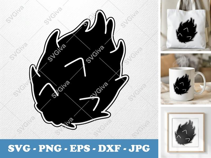 Dragon Fruit SVG | Puffy Soft Shapes | Inflated Pillow Form | PNG DXF EPS | Cricut Silhouette File