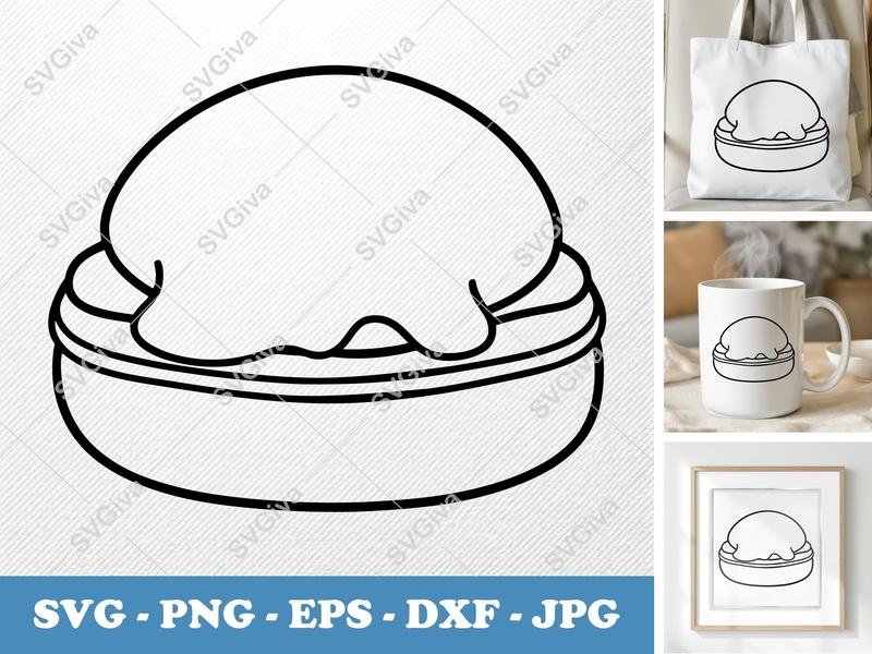 Eggs Benedict SVG | Puffy Soft Food | PNG DXF EPS | Cricut Silhouette File