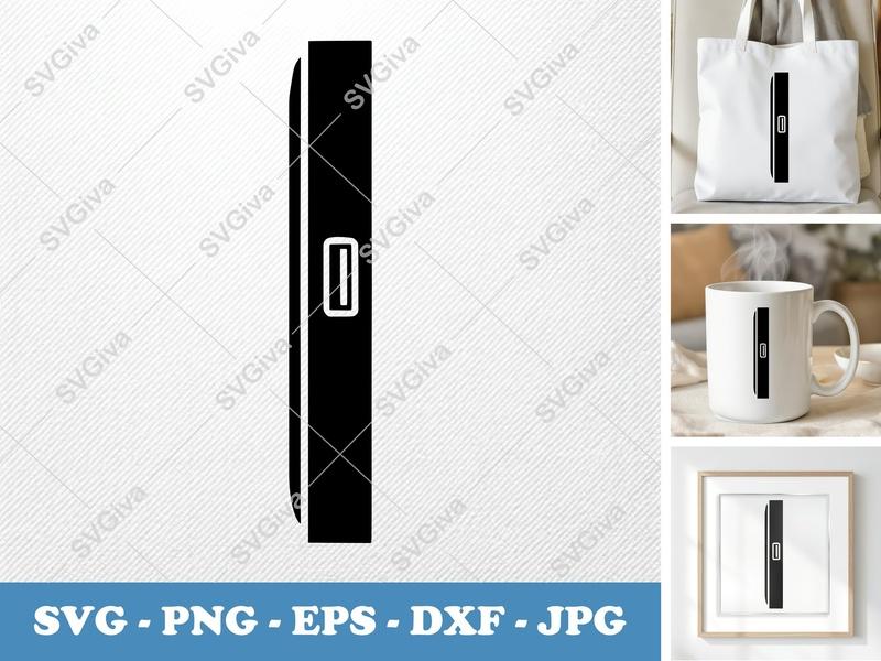 External Hard Drive SVG | Modern Clean Design, Digital Storage Icon PNG EPS DXF | Cricut Silhouette Cut File