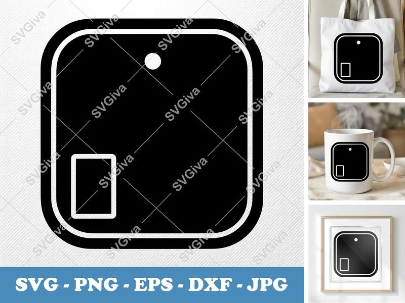 External Hard Drive SVG | Modern Clean Design | Portable Storage PNG EPS DXF | Cricut Silhouette Cut File