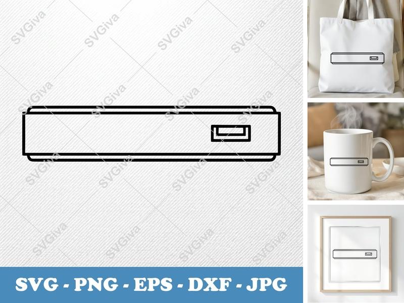 External Hard Drive SVG | Modern Data Storage File, Portable Device PNG EPS DXF for Cricut, Silhouette Machines