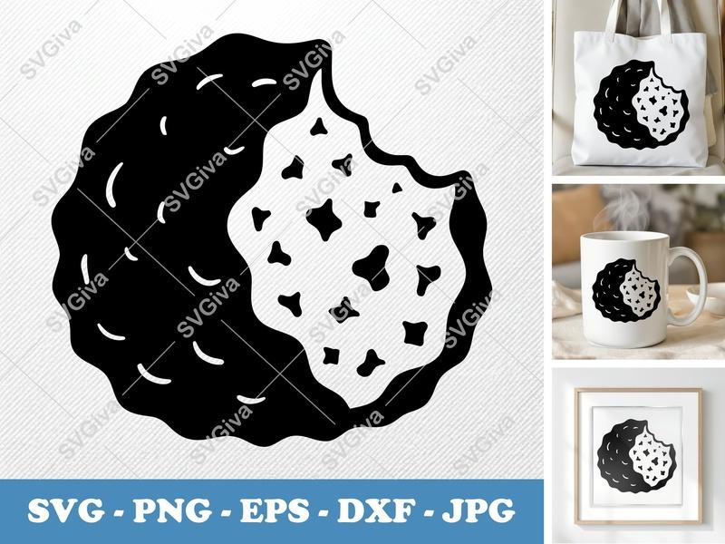 Falafel Partially Eaten SVG | Food Cut File PNG DXF EPS Cricut Silhouette Kitchen Craft