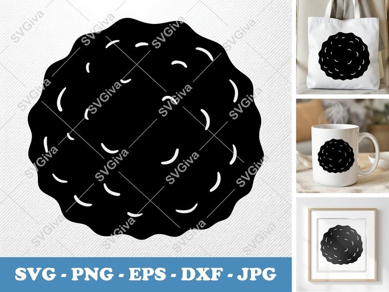 Falafel SVG | Food Cut File EPS PNG DXF Cricut Silhouette Vector Art
