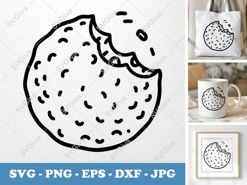 Falafel SVG, Modern Falafel Bite Cut File, Food Outline Design PNG EPS DXF | Cricut & Silhouette Compatible