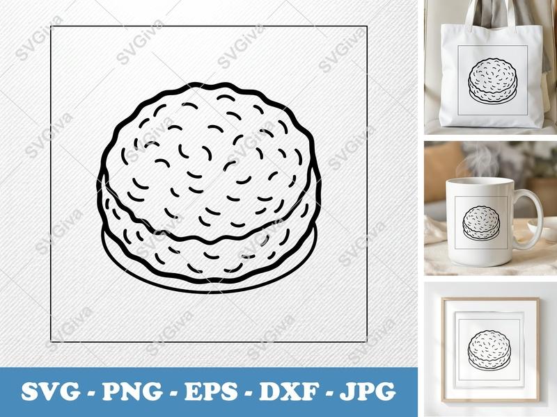 Falafel SVG | Simple Minimalist Cut File | Bold Contour, Clean Fill | PNG DXF EPS | Cricut Silhouette