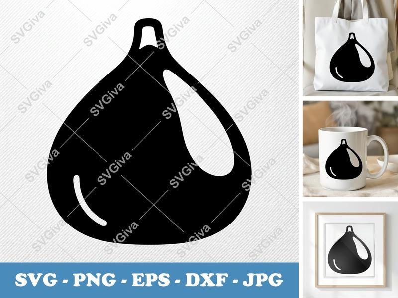 Fig SVG | Fruit Cut File PNG DXF EPS Cricut Silhouette Food Vector